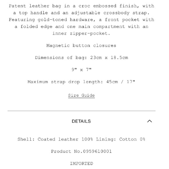 & Other Stories NWT Croc Embossed Leather Purse - Picture 5 of 11